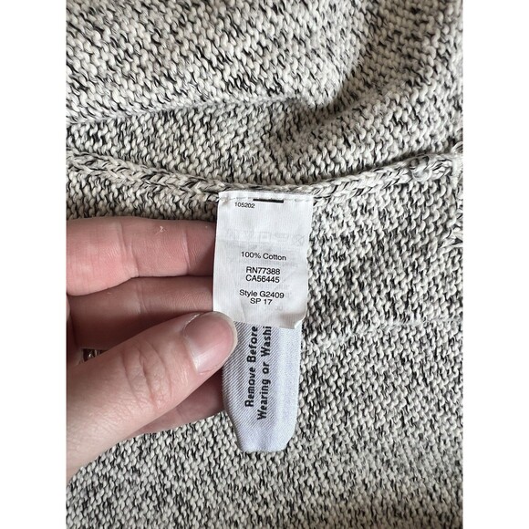 Madewell Midland Long Open‎ Cardigan Staple Cotton Sweater Marled Aztec Gray XL - Picture 3 of 5